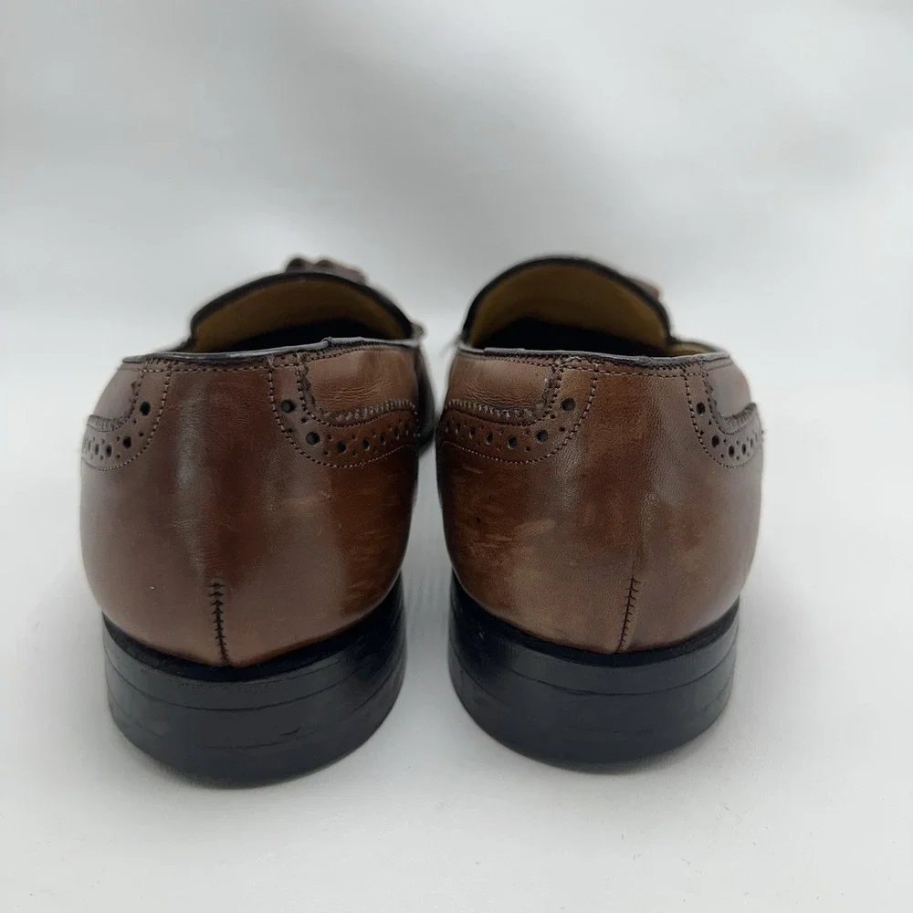 Johnston Murphy Aristocraft Kiltie Tassel‎ Cap Toe Loafers Men's 9 D/B Brown